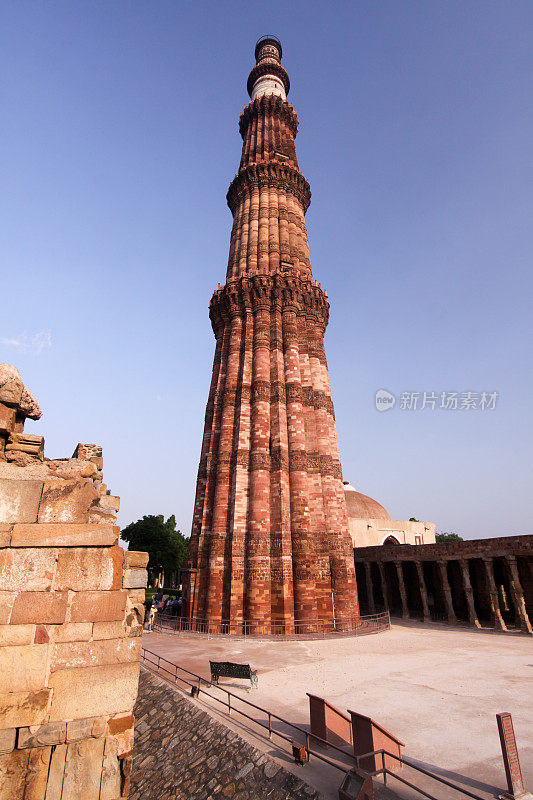 印度德里的Qutb Minar